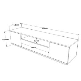 Hanah Home Soporte de TV Fr7-Aa Pino Atlántico y Antracita